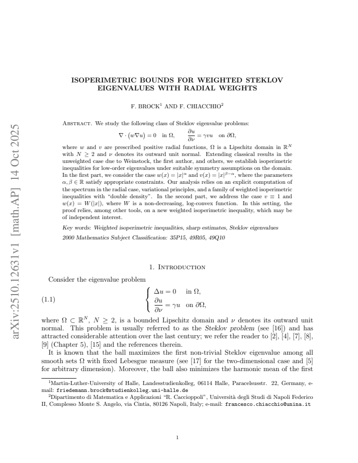 First page