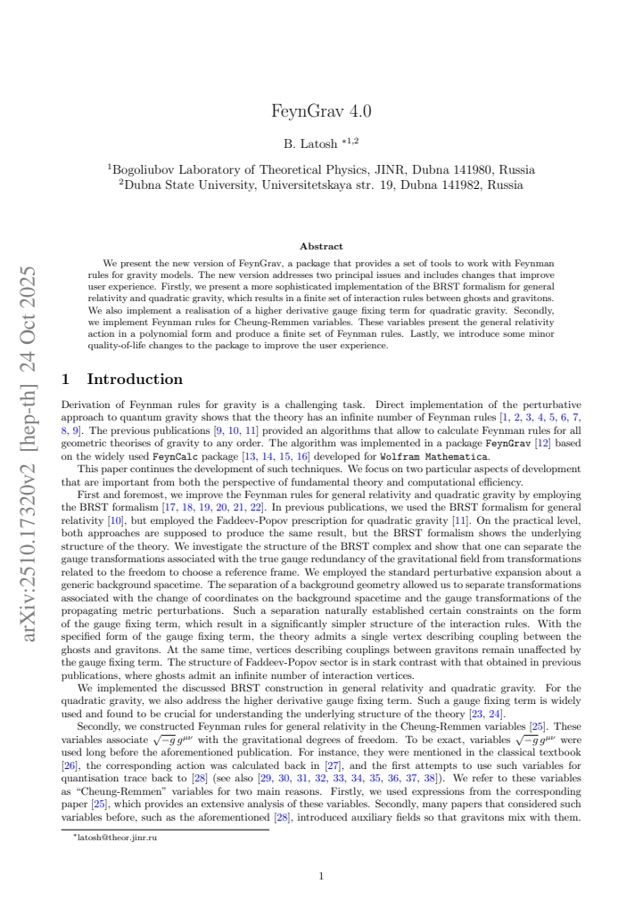First page