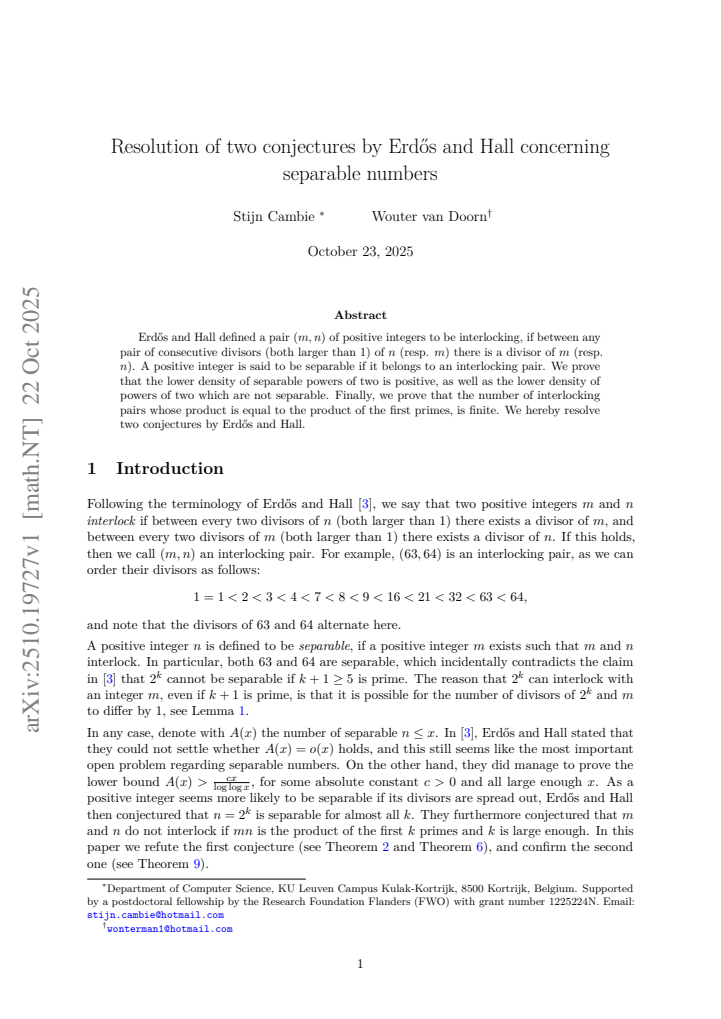 First page