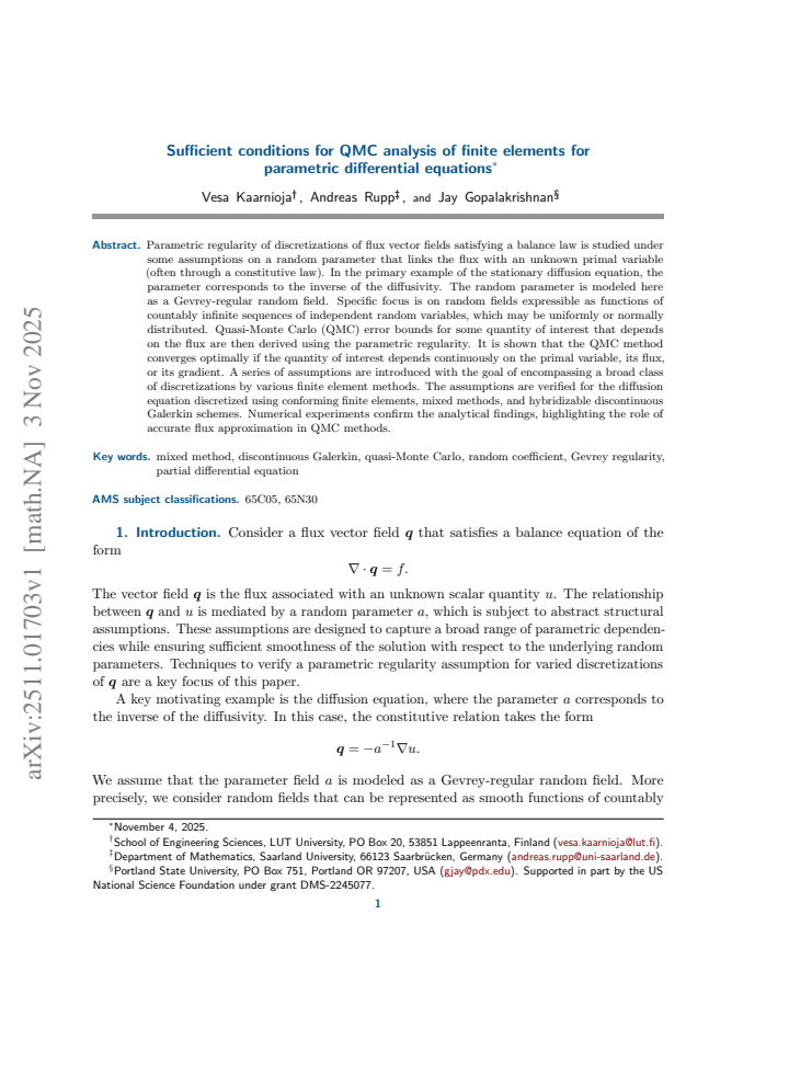 First page
