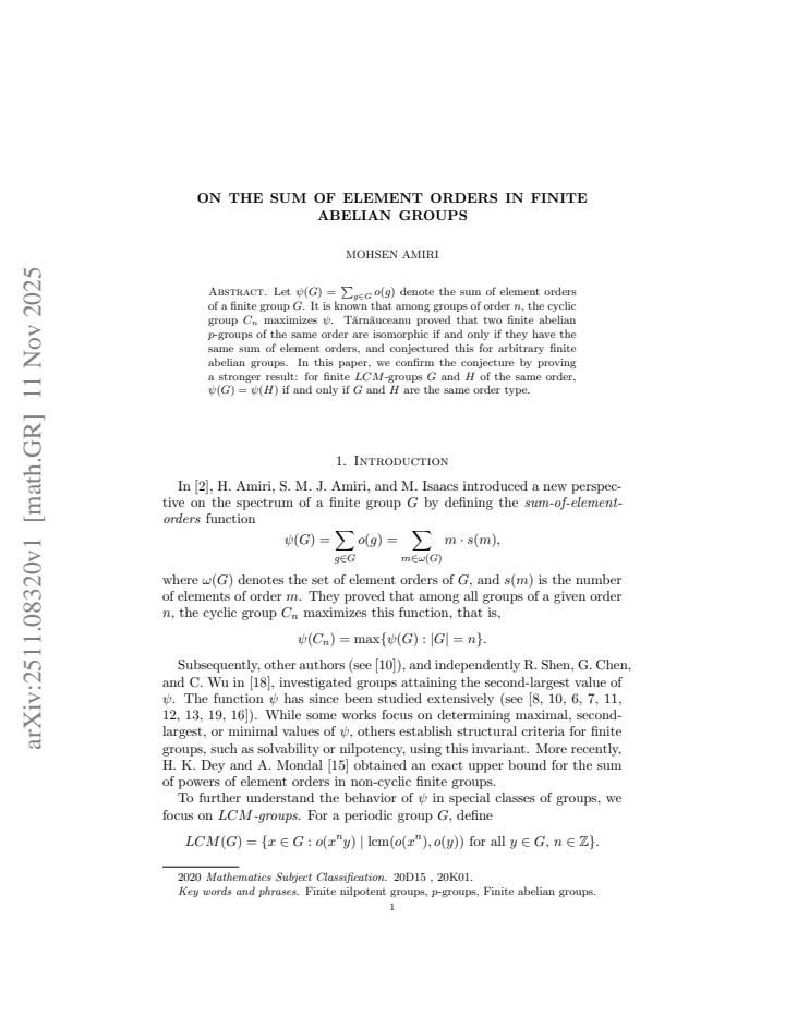 First page