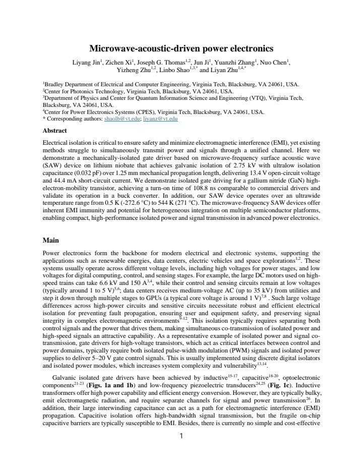 First page
