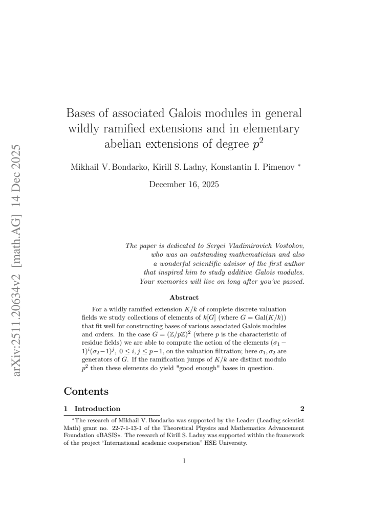 First page