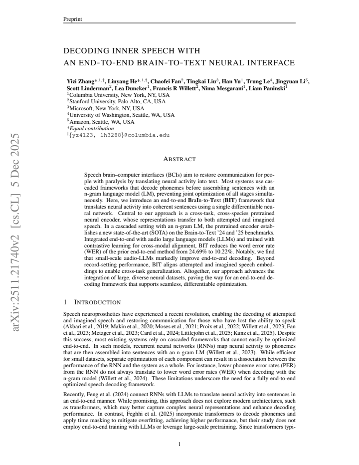First page