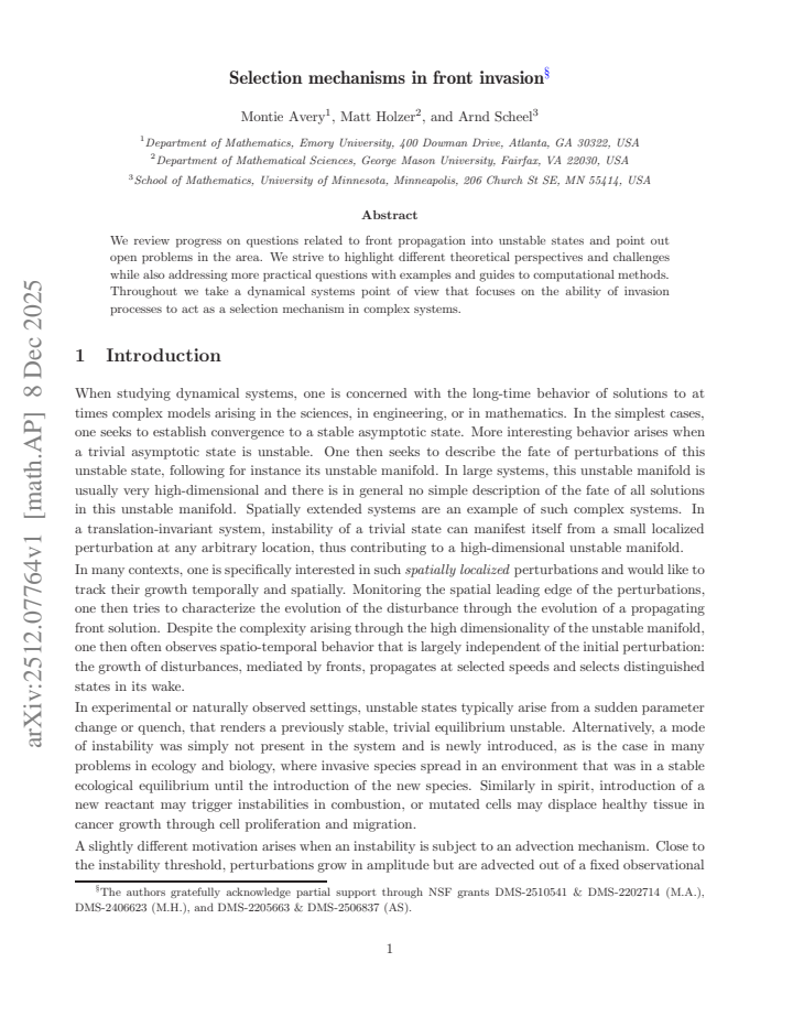 First page