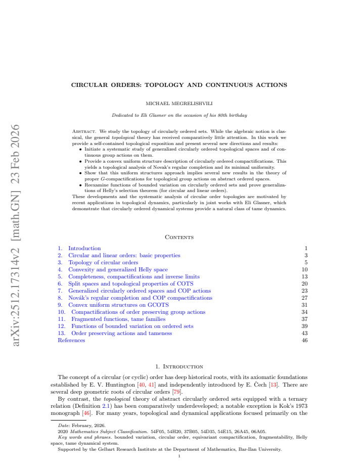 First page