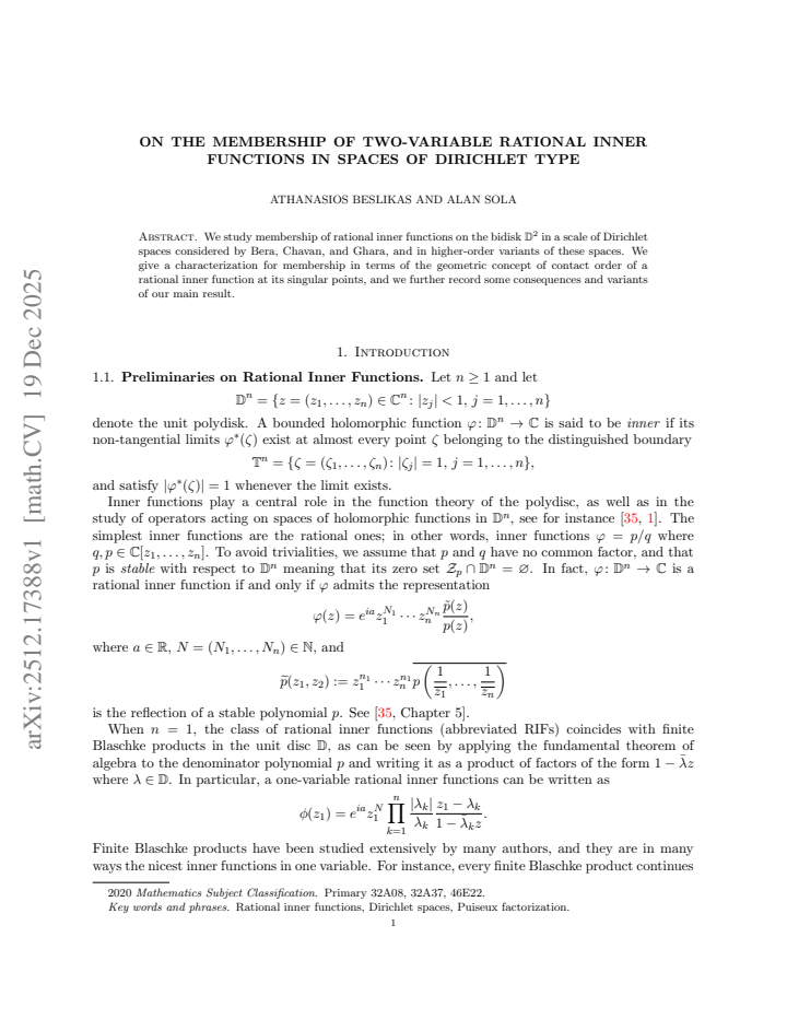 First page