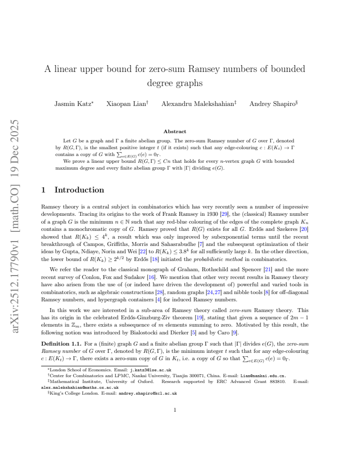 First page