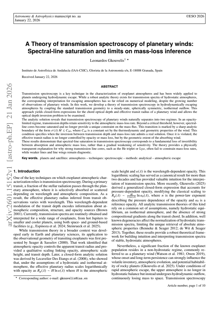First page