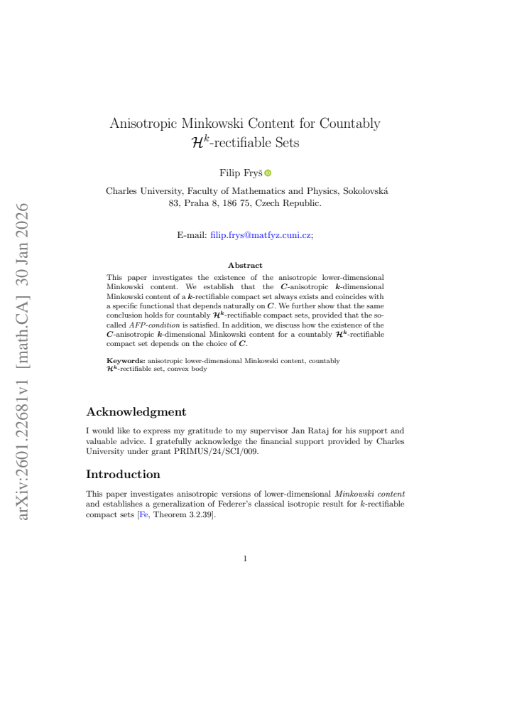 First page