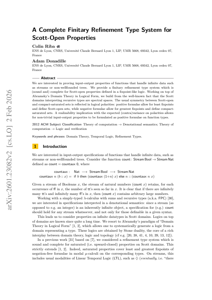 First page