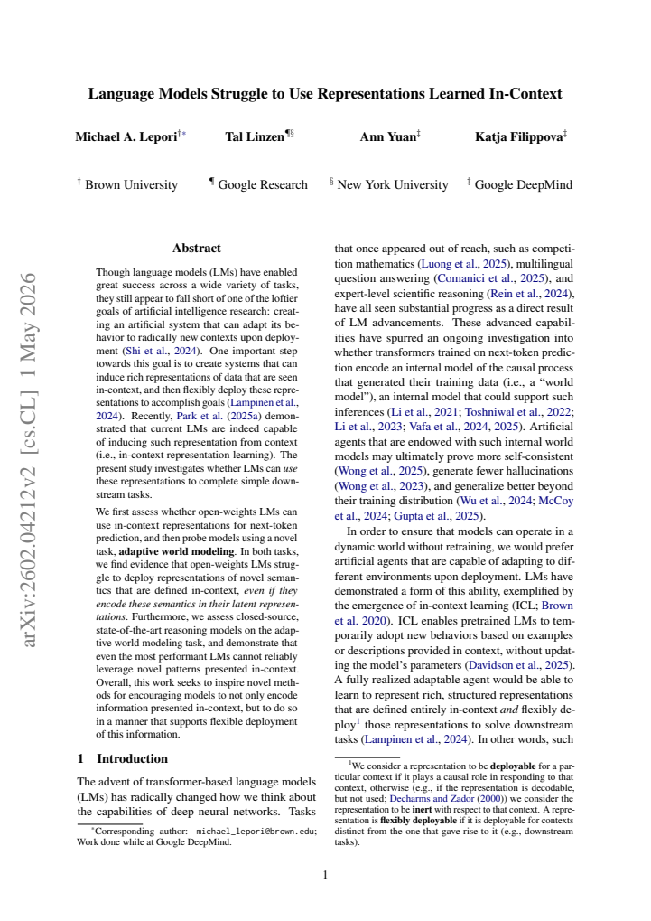 First page