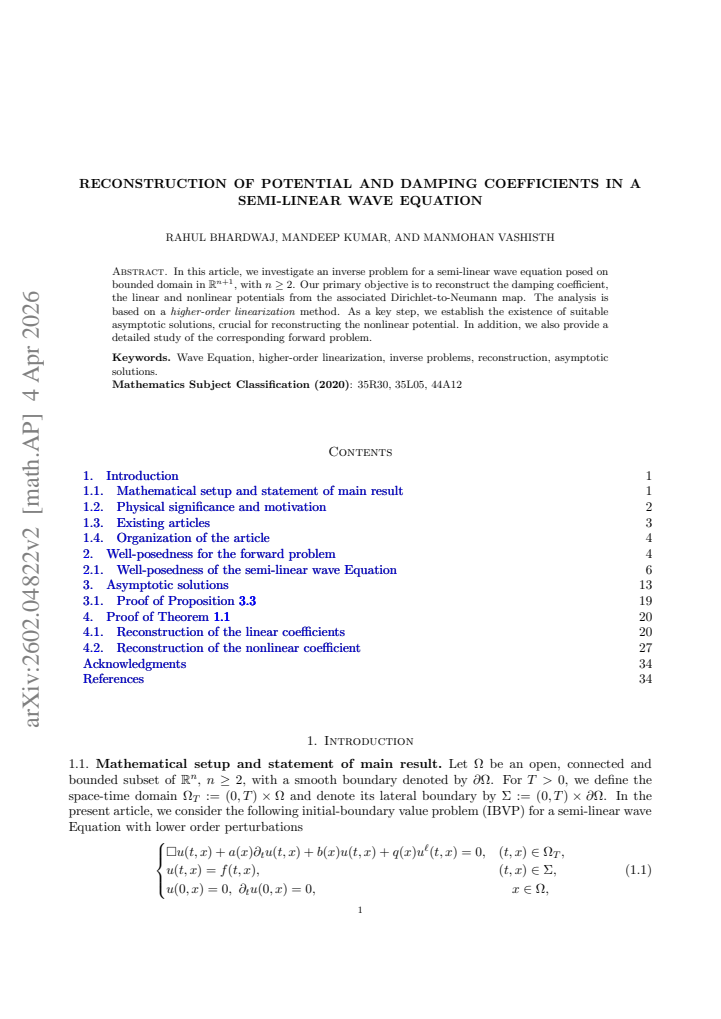 First page