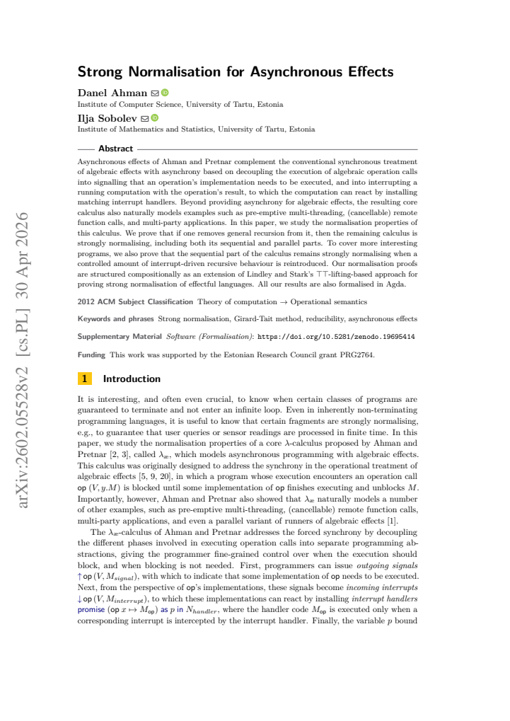 First page