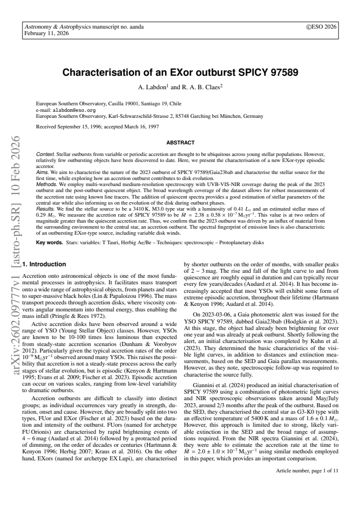 First page