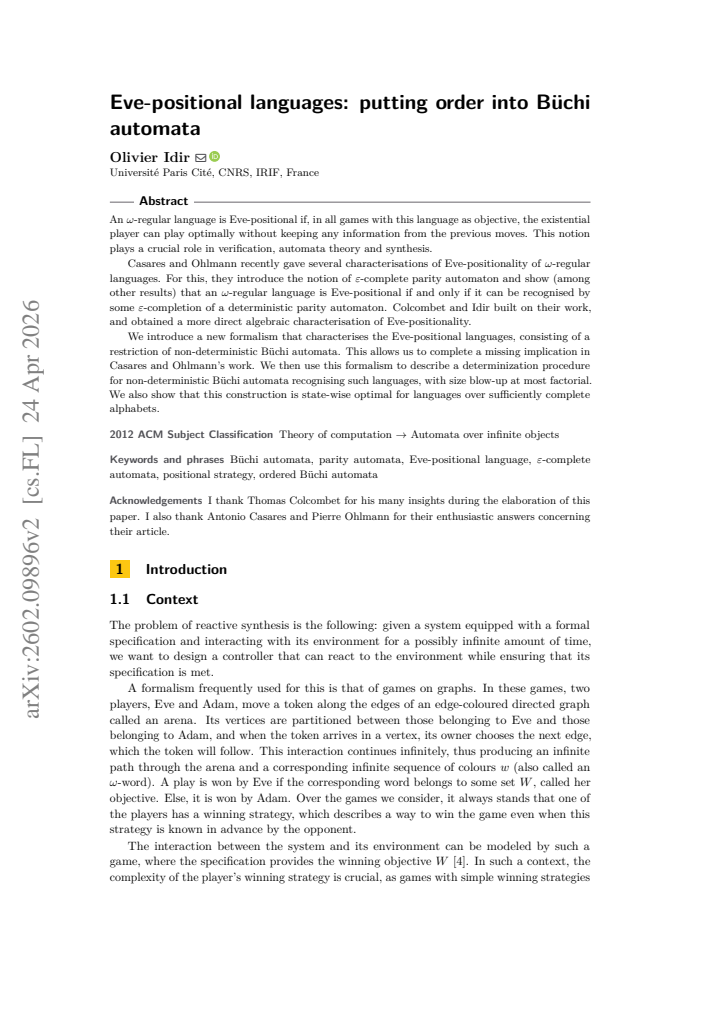 First page