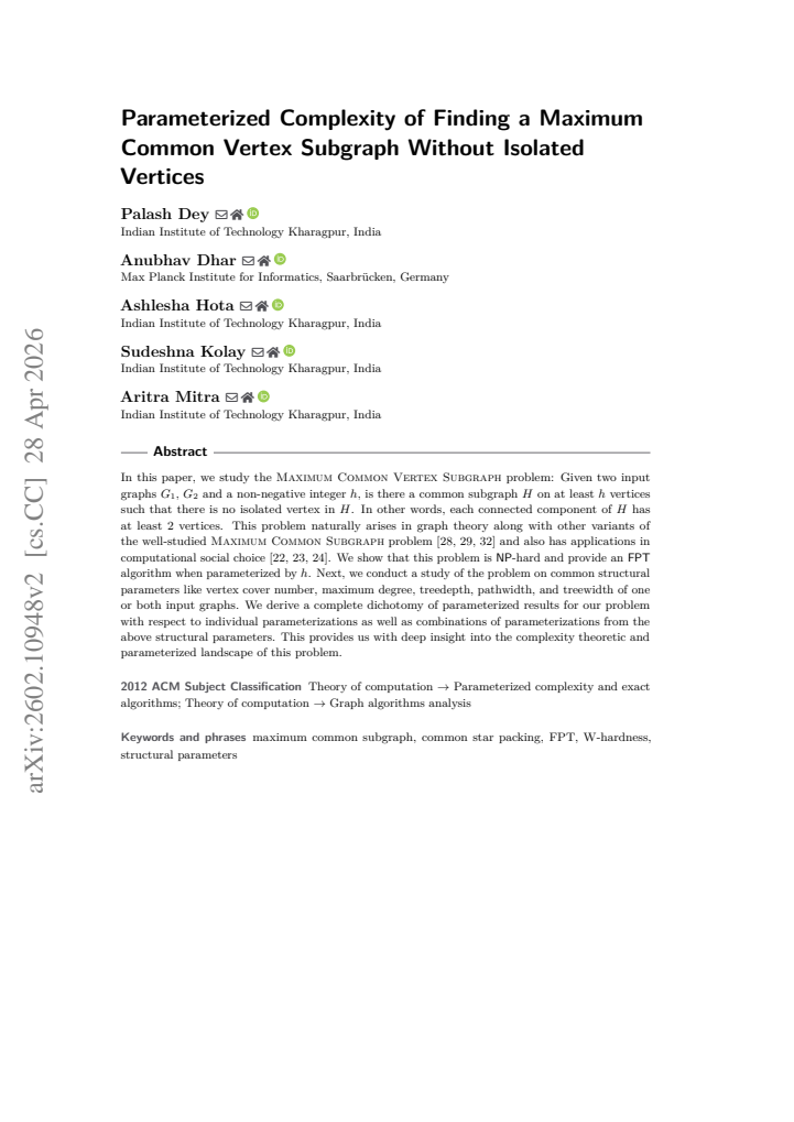 First page