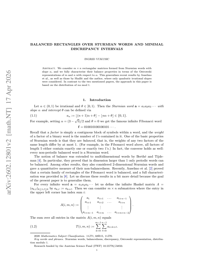 First page
