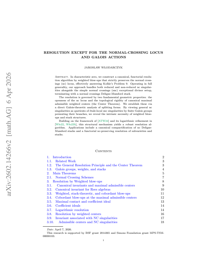 First page