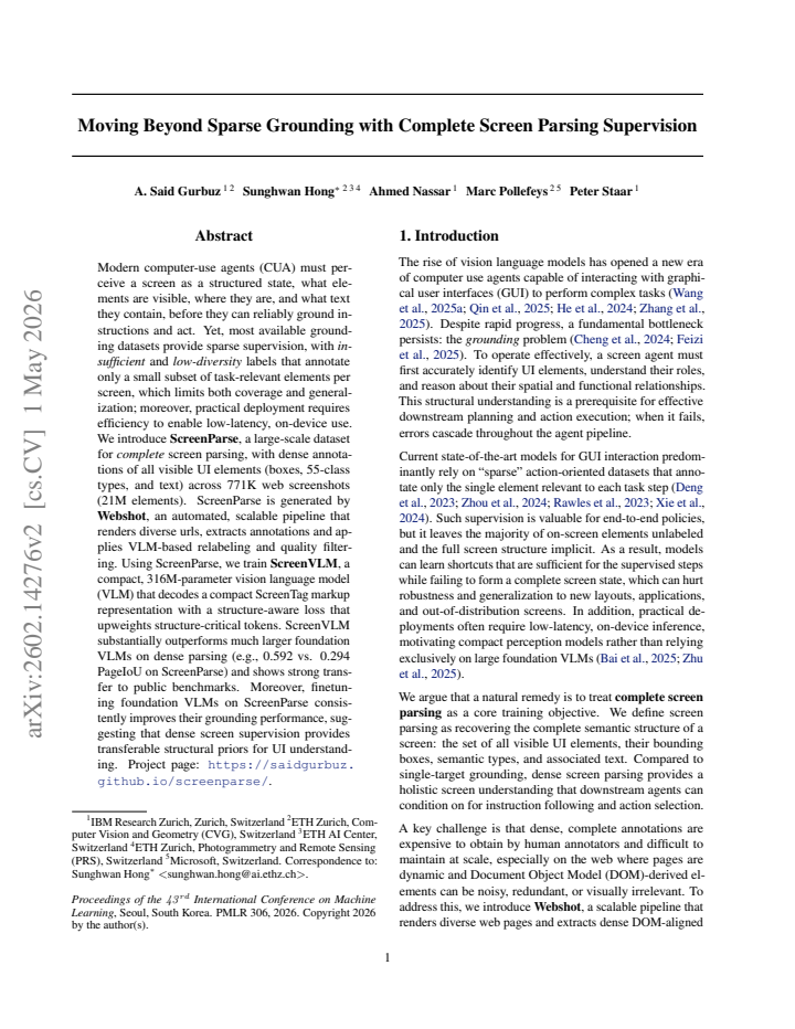 First page
