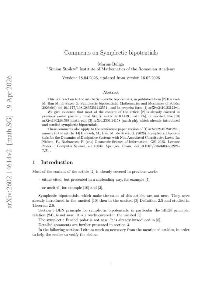 First page
