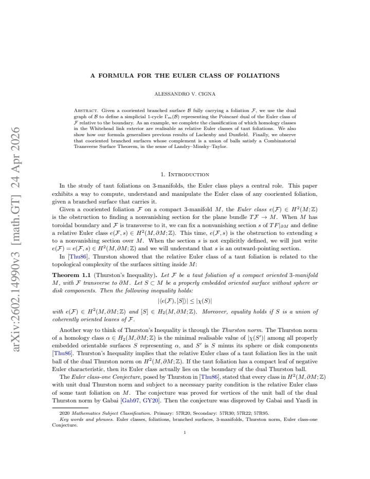 First page