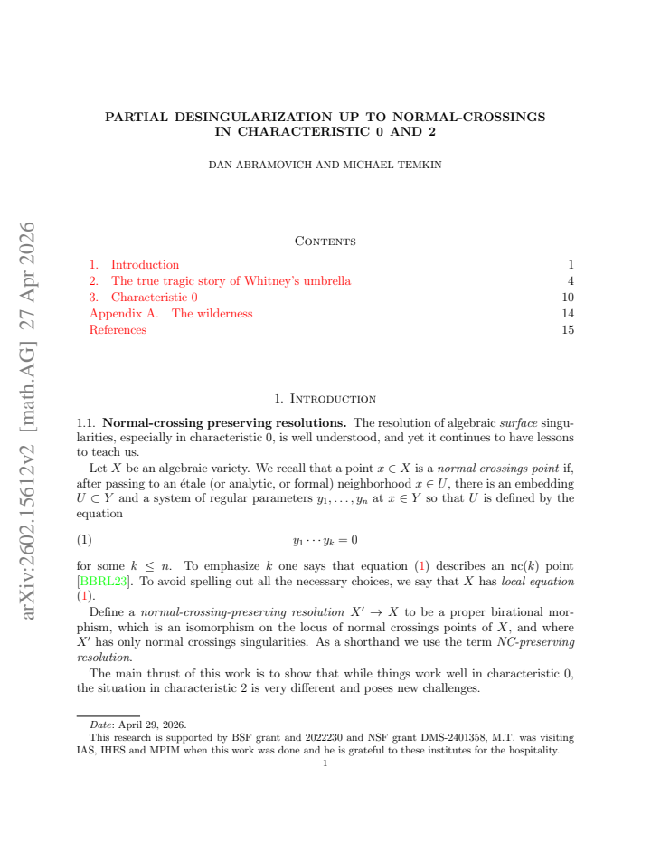 First page