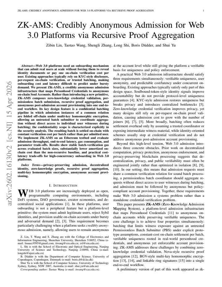 First page