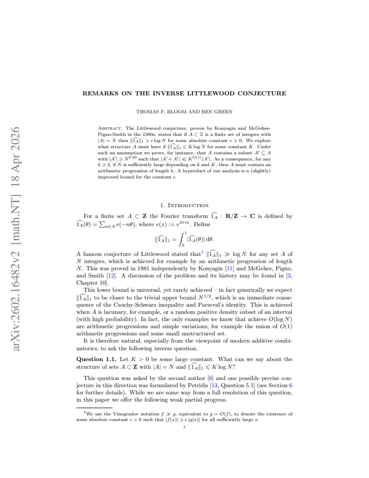 First page