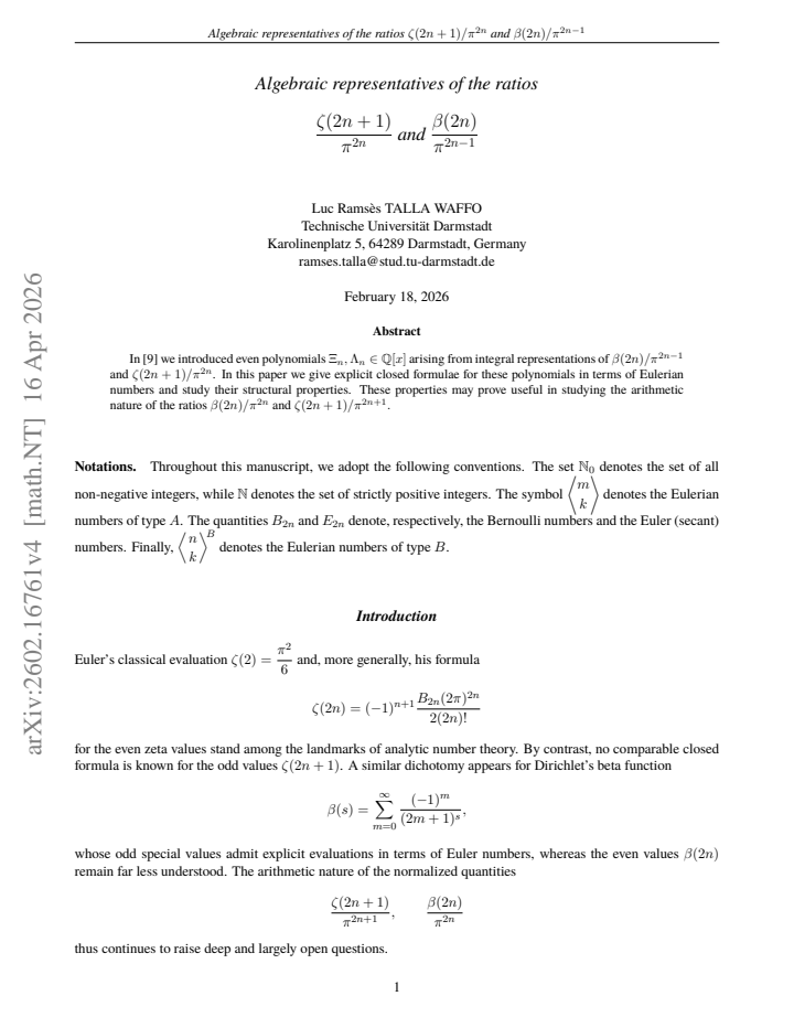 First page