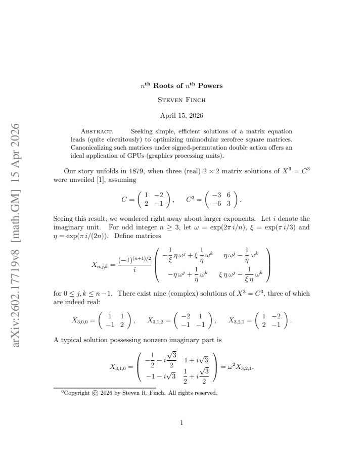 First page