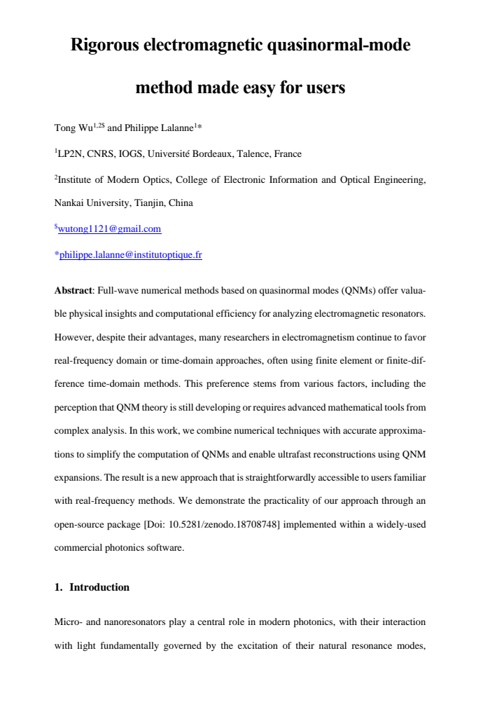 First page