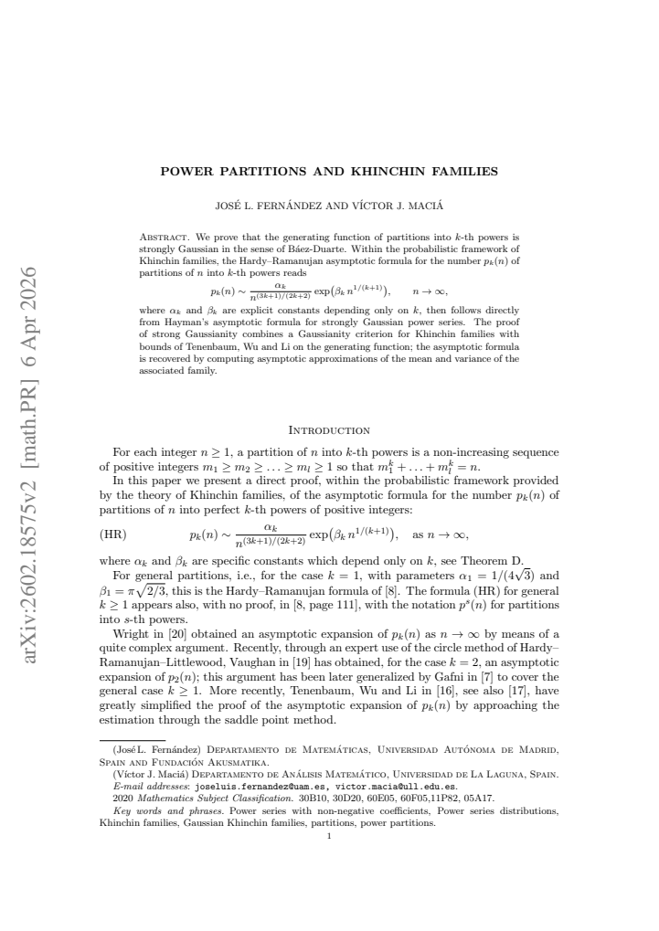 First page