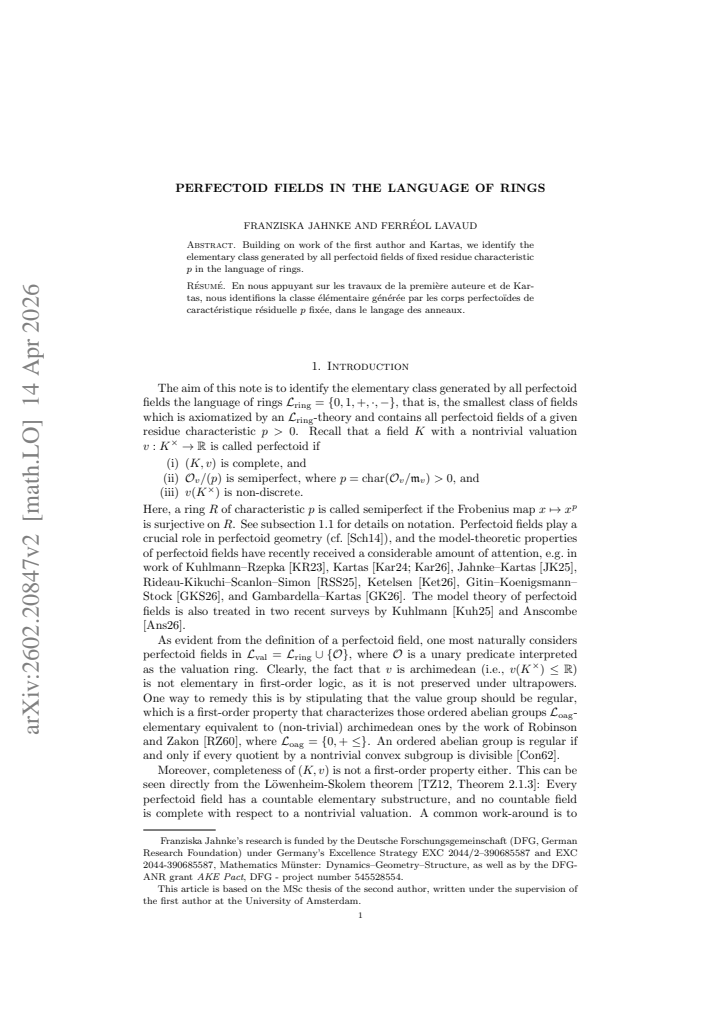 First page