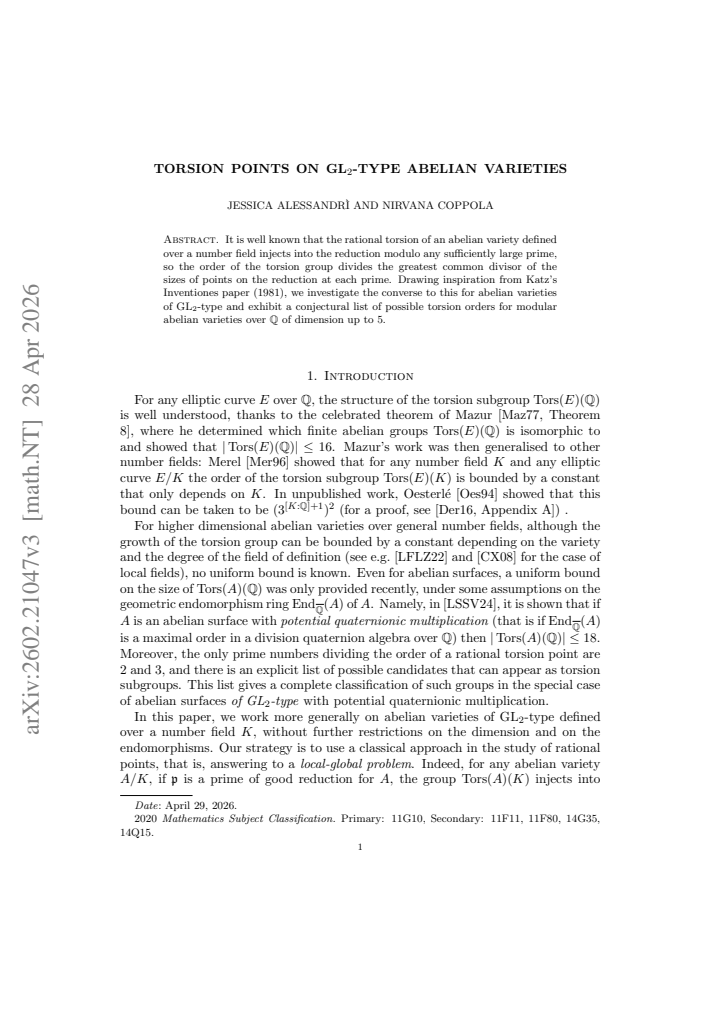 First page