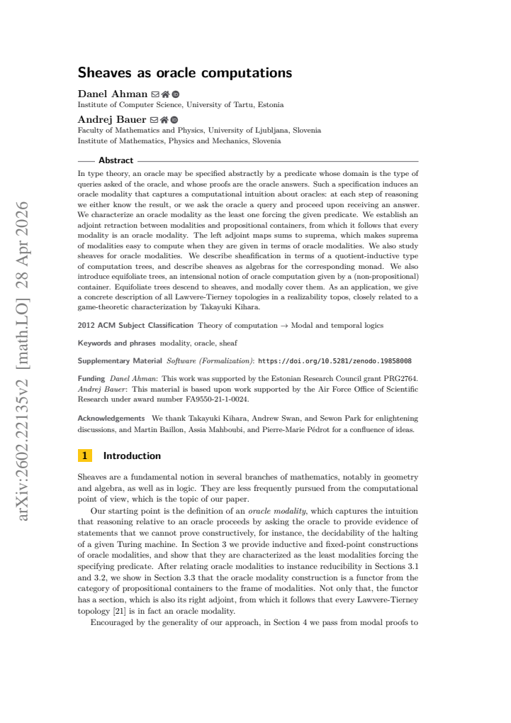 First page