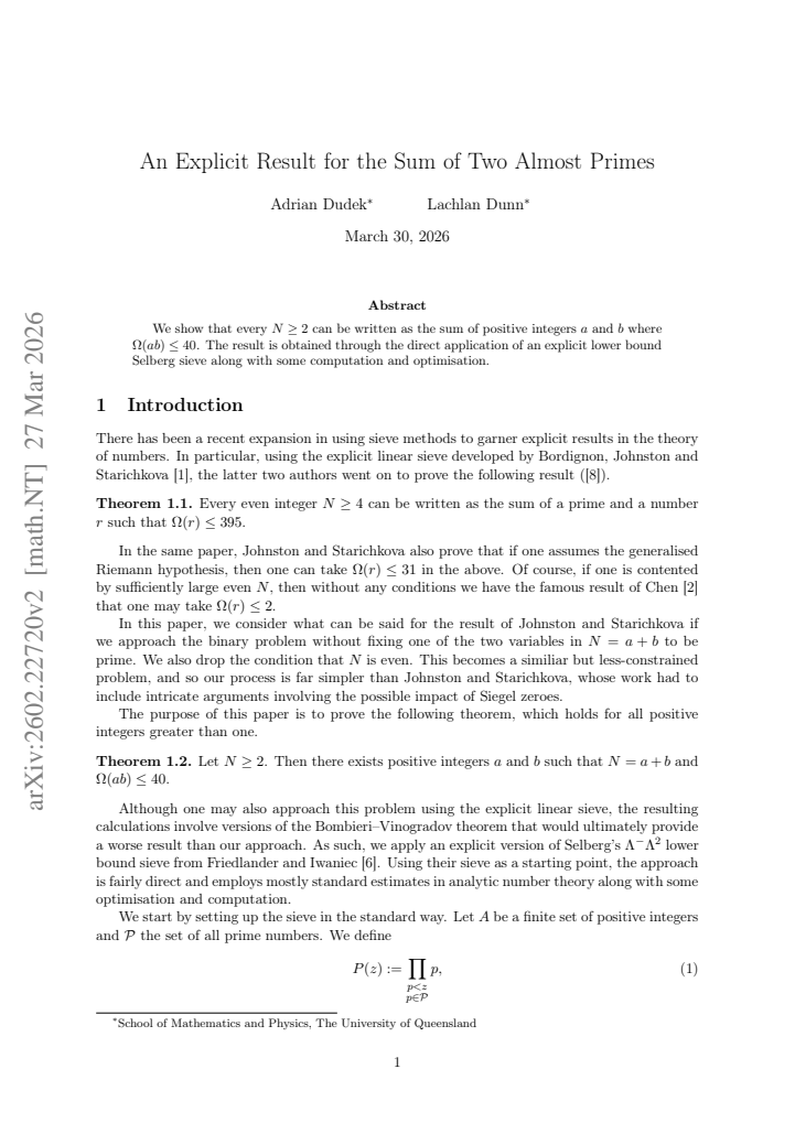 First page