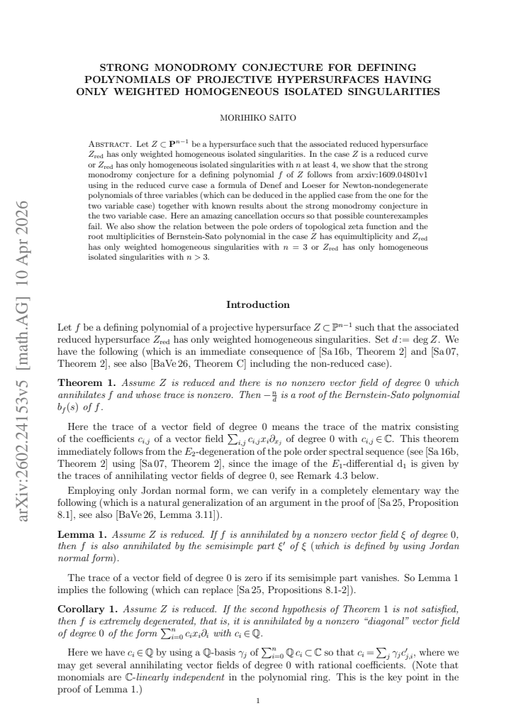 First page