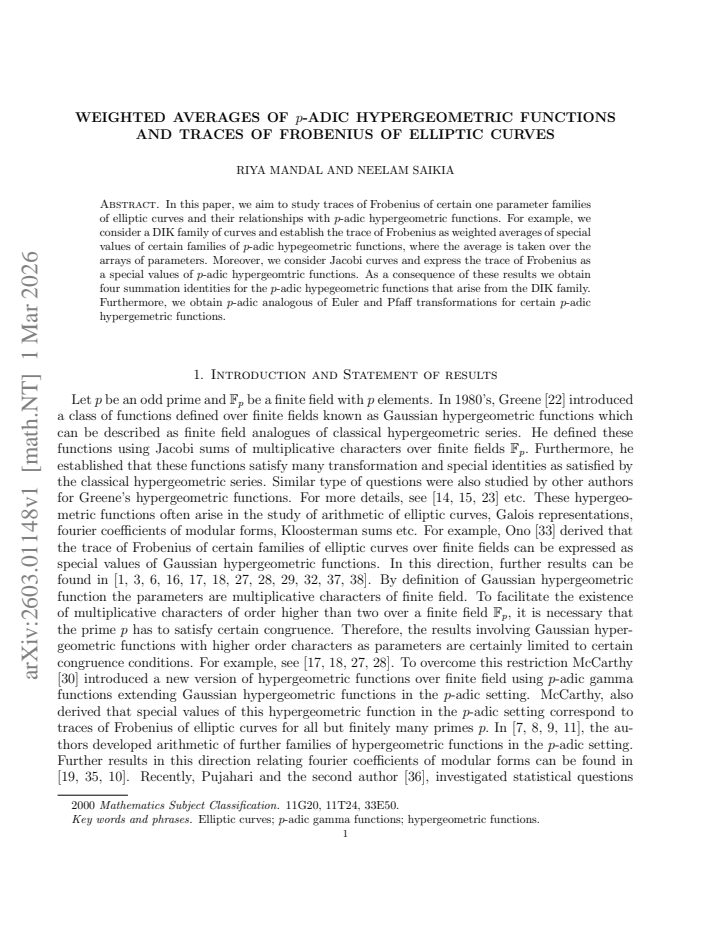First page
