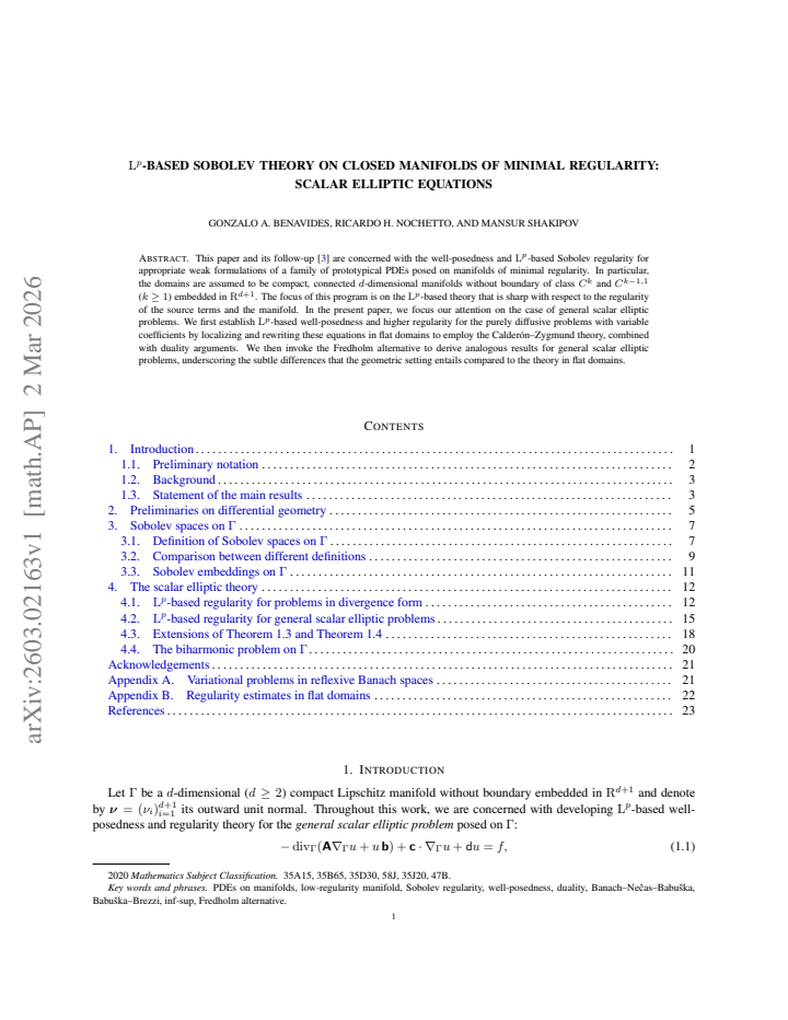 First page