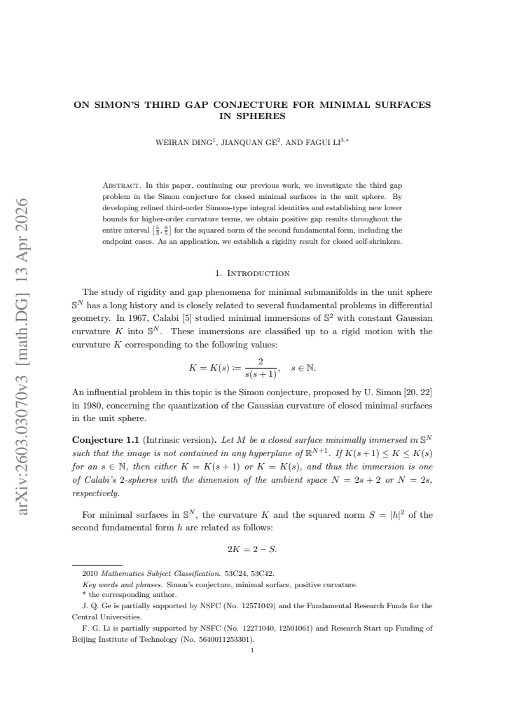First page