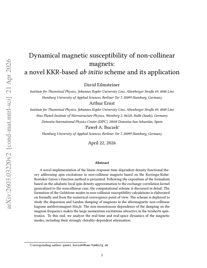 First page