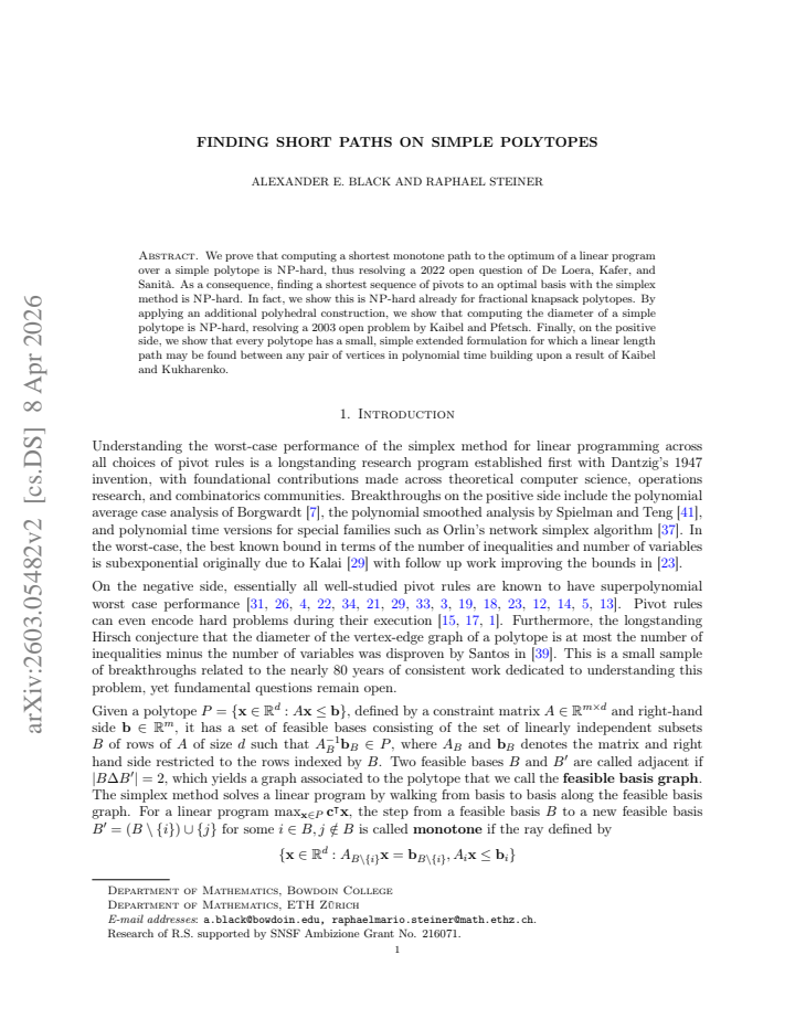 First page