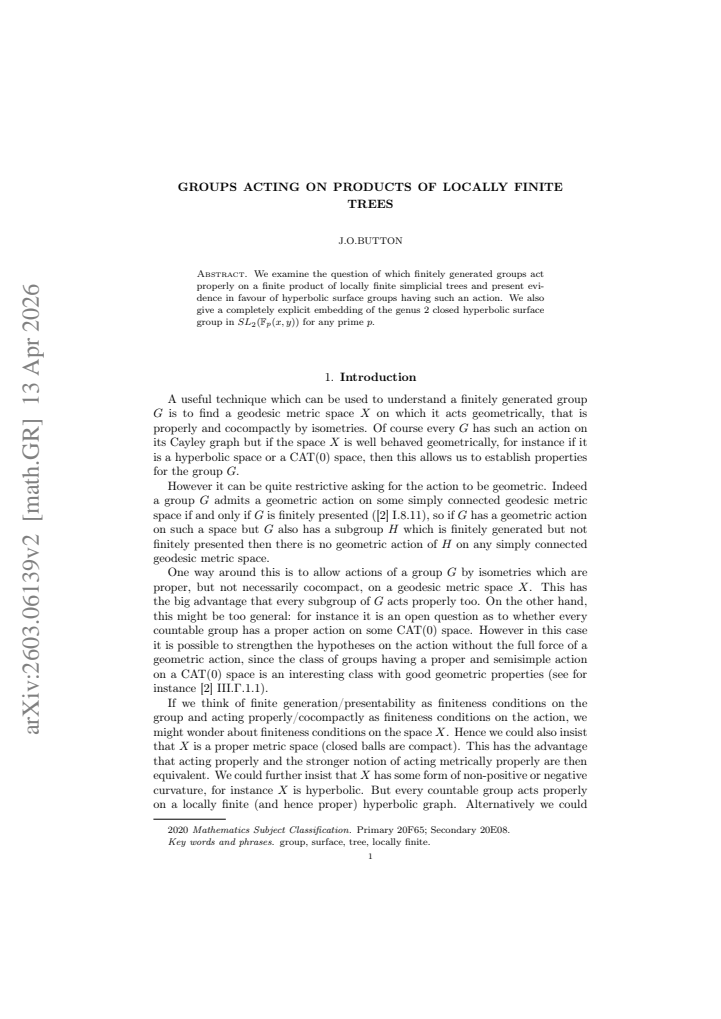 First page
