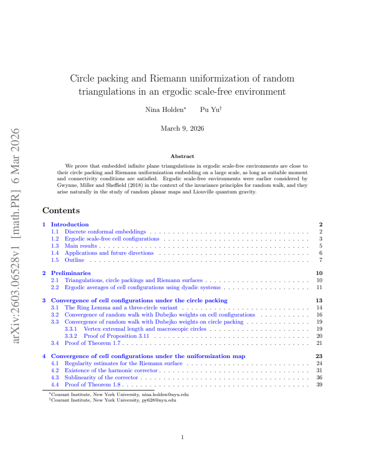 First page