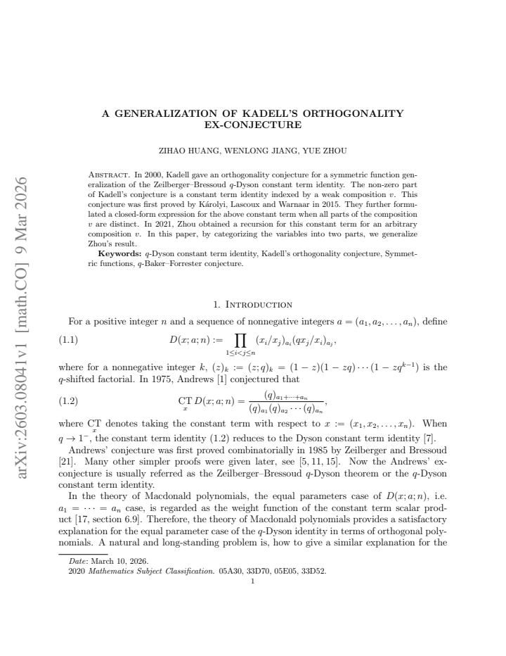 First page