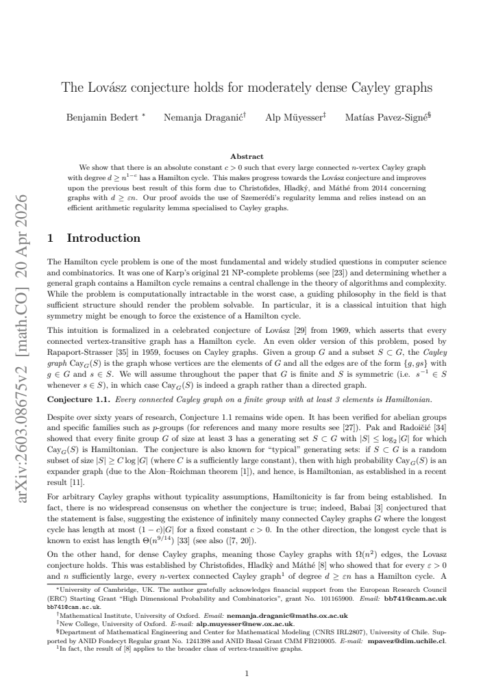 First page