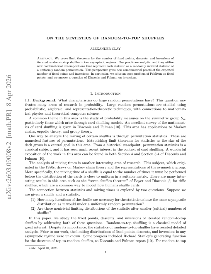 First page