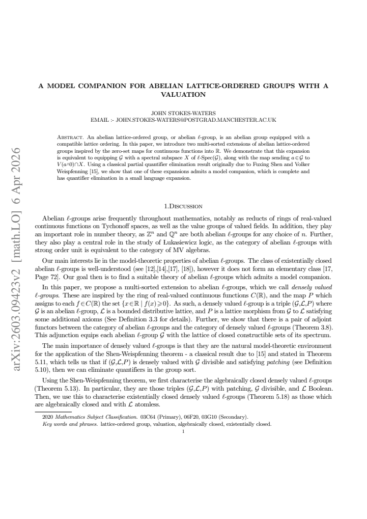 First page