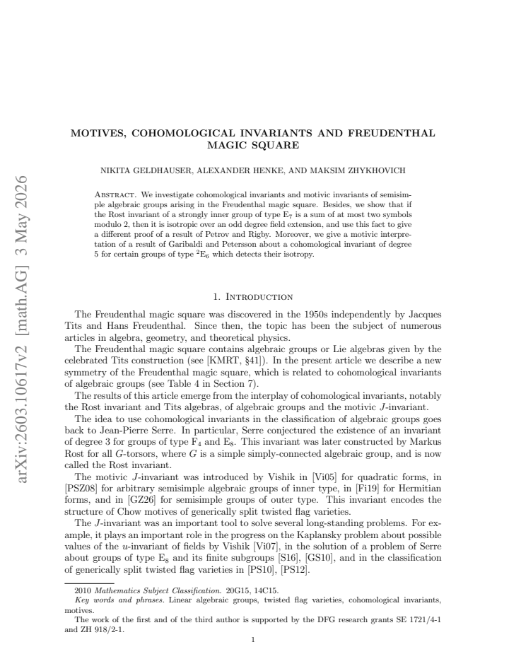 First page